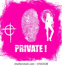 Fingerprint vector grunge background