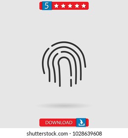 fingerprint vector icon