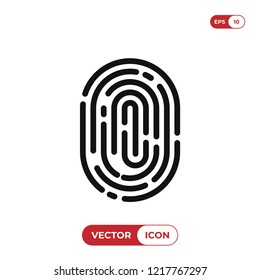 Fingerprint vector icon