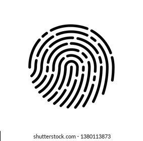 Fingerprint, Vector Icon.