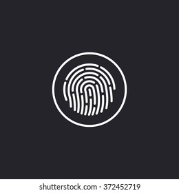 Fingerprint vector icon