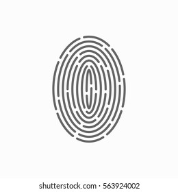 Fingerprint vector icon