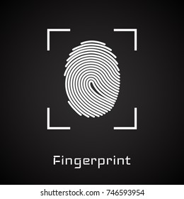 fingerprint vector icon.