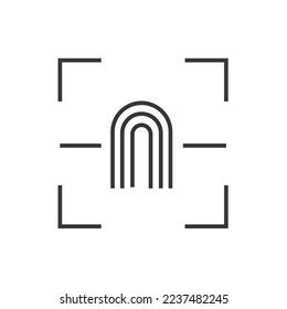fingerprint vector icon bio print scanner
