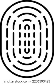 Icono vectorial de huella digital. Se puede usar para imprimir, móviles y aplicaciones web.