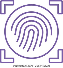 Fingerprint vector icon. Can be used for printing, mobile and web applications.