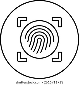 Fingerprint vector icon. Can be used for printing, mobile and web applications.
