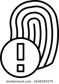 Fingerprint vector icon. Can be used for printing, mobile and web applications.