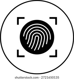 Icono de Vector de huellas dactilares. Se puede utilizar para aplicaciones de impresión, móviles y de Web.