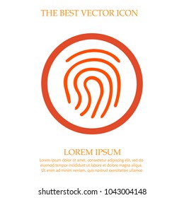 Fingerprint vector icon eps 10. Finger print logo illustration.