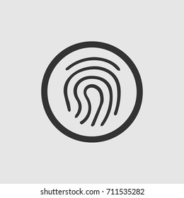 Fingerprint vector icon eps 10. Finger print logo illustration.