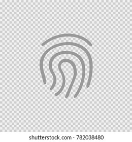 Fingerprint vector icon eps 10. Finger print logo illustration.
