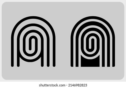 Fingerprint vector icon illustration in vector illustration.