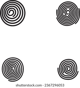Fingerprint vector icon illustration on a white background