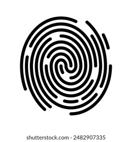 Fingerprint vector icon illustration. scan fingerprint