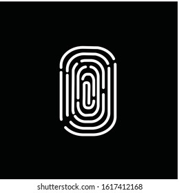 Fingerprint vector icon on EPS 10. Symbol of biometric icon
