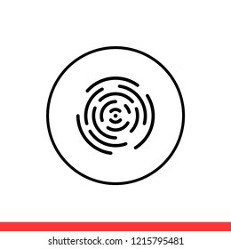 Fingerprint vector icon, scan symbol. Simple, flat design for web or mobile app