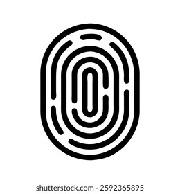 Fingerprint vector icon, security symbol. Simple, flat design for web or mobile app