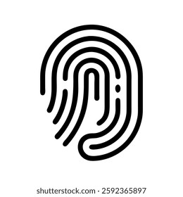 Fingerprint vector icon, security symbol. Simple, flat design for web or mobile app
