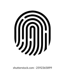 Fingerprint vector icon, security symbol. Simple, flat design for web or mobile app
