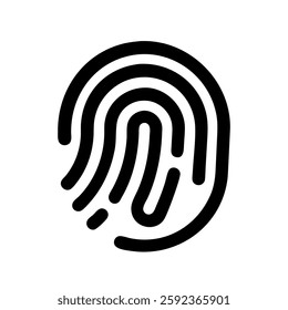 Fingerprint vector icon, security symbol. Simple, flat design for web or mobile app