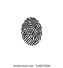 fingerprint vector icon. fingerprint sign on white background. fingerprint icon for web and app