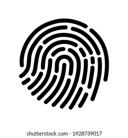 Fingerprint vector icon. Touch ID icon isolated on white background. ID app icon. Vector icon for web site, app or multimedia. UI UX.