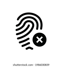 Icono vectorial de huella digital. Icono de Touch ID aislado en fondo blanco. Icono de aplicación ID. Icono vector para sitio web, aplicación o multimedia.