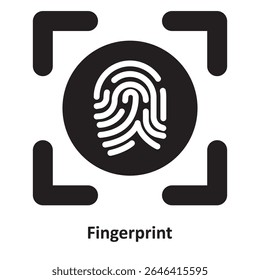 Fingerprint Vector Icon which can easily modify or edit

