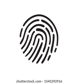 Fingerprint vector icon in white background