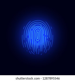 Fingerprint Vector Illustration Stock Vector (Royalty Free) 1287895546 ...