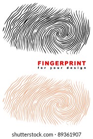 Fingerprint. Vector illustration.