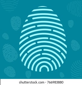 Fingerprint vector illustration. 
Fingerprint for crimanology, passport, identity.