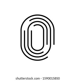 Fingerprint vector illustration. ID app icon. 