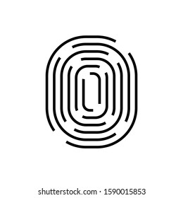 Fingerprint vector illustration. ID app icon. 