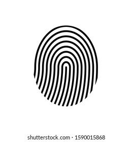 Fingerprint vector illustration. ID app icon. 