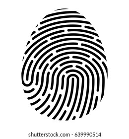 Fingerprint vector illustration. ID app icon. 