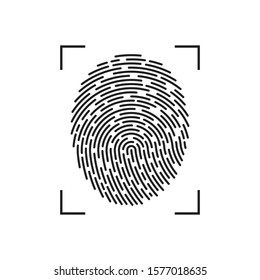 Ilustración vectorial de huellas dactilares aislada en fondo blanco