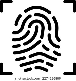 ilustración del vector de huellas digitales en un fondo transparente. Símbolos de calidad premium. Iconos de glifo para diseño de conceptos y gráficos.