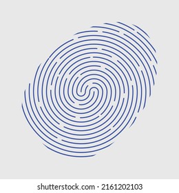 Fingerprint vector illustration scan icon. Digital security authentication concept. Mobile app finger lock.