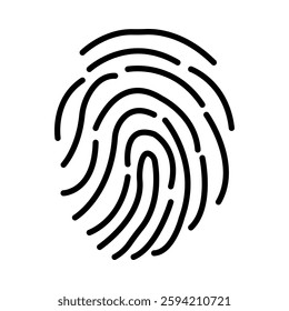 Fingerprint Vector Line Icon Design