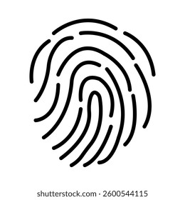Fingerprint Vector Line Icon Design