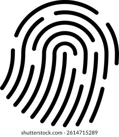 Fingerprint Vector Line icon Design