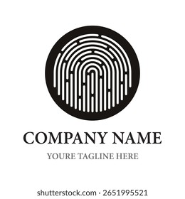 Fingerprint vector logo template design