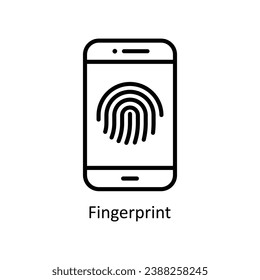 Fingerabdruck-Vektorgrafik-Symbol Design-Illustration. Geschäfts- und Verwaltungssymbol auf weißem Hintergrund - EPS10-Datei