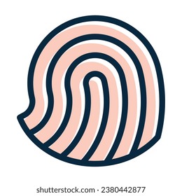 Fingerprint Vector Thick Line Filled Dark Colors Icons For Personal And Commercial Use.
