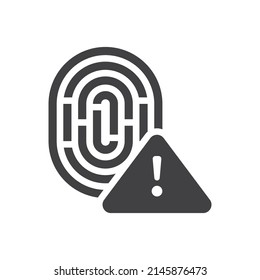 Fingerprint warning Icon - Error Fingerprint Icon