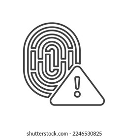 Fingerprint warning Icon - Error Fingerprint Icon