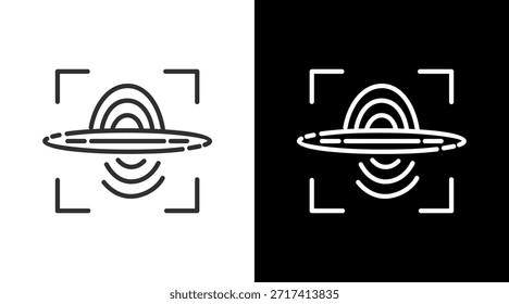 Conjunto de iconos blancos de huellas dactilares Vector