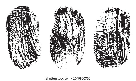 Fingerprint of woman, set. Vector illustration